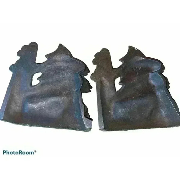 Vintage Hubley 1925 Cast Iron Fish Book Ends - Picture 2 of 5